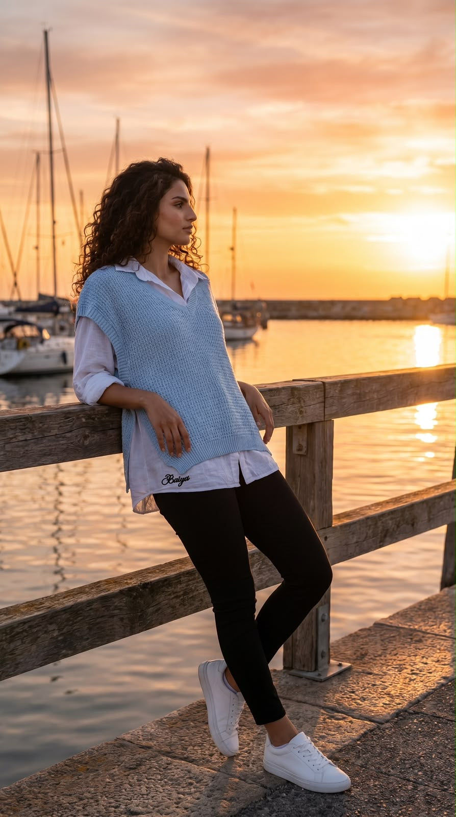Ensemble Talia bleu ciel, silhouette complète